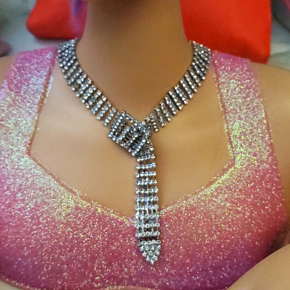 Belt necklace rinshtone